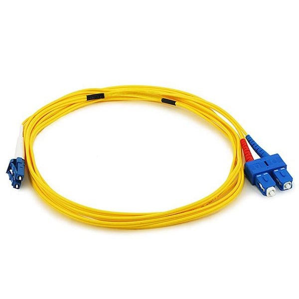 Monoprice Single Mode Fiber Optic Cable - LC/SC_ UL_ 9/125 Type_ Duplex_ Yellow_ 5313 - main